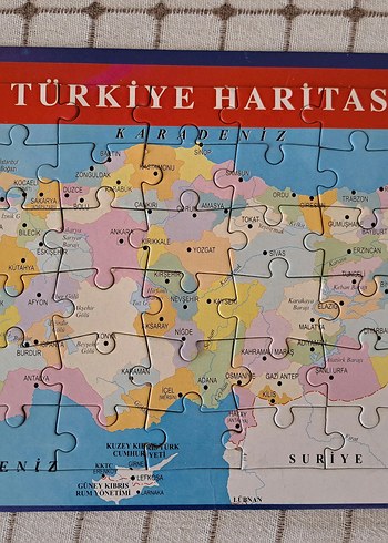 Renkli Türkiye Haritası Çocuk Yapbozu