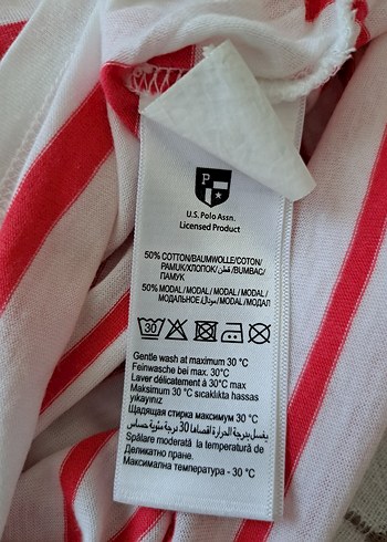 xs Beden kırmızı Renk Kırmızı Çizgili V Yakalı Kadın Tişört