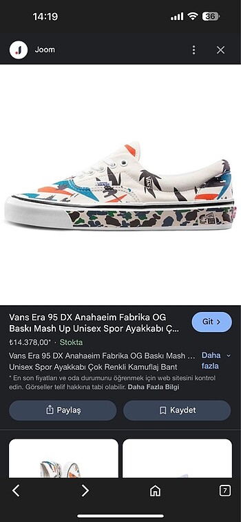Vans özel seri ayakkabı