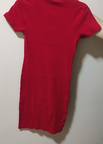 Kırmızı Midi Elbise - Görsel 4