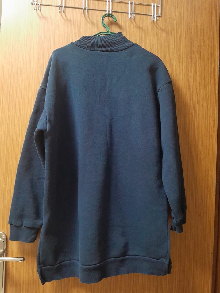 Kadın Lacivert Yüksek Yakalı Sweatshirt - Görsel 2