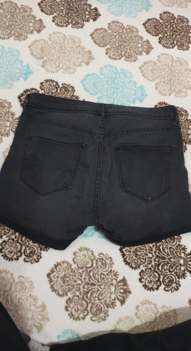 koyu gri Mini Şort - Görsel 5