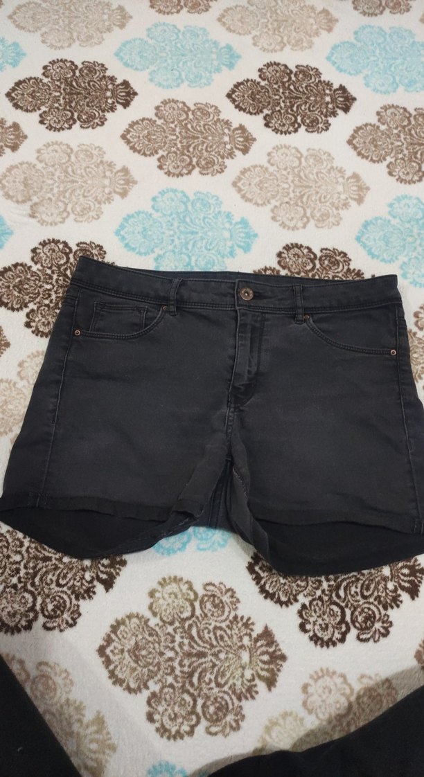 koyu gri Mini Şort - Görsel 2