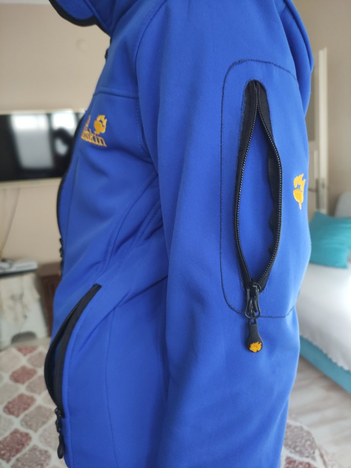 Mavi Fermuarlı Erkek Spor Ceketi - Görsel 3