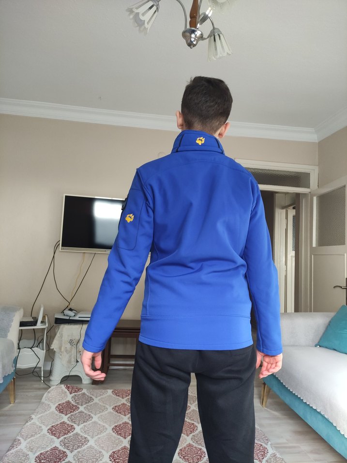 Mavi Fermuarlı Erkek Spor Ceketi - Görsel 2