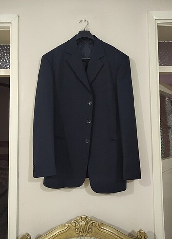 Koyu lacivert blazer ceket - Görsel 2