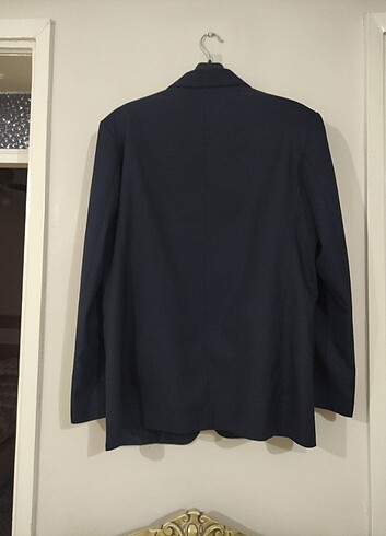 Koyu lacivert blazer ceket - Görsel 8