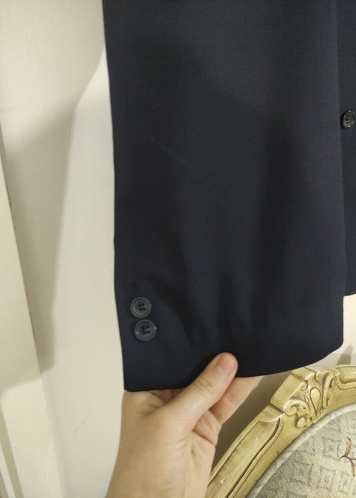 Koyu lacivert blazer ceket - Görsel 3