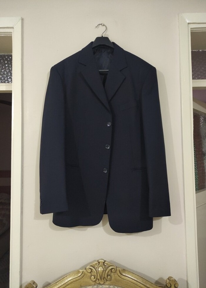 Koyu lacivert blazer ceket - Görsel 2