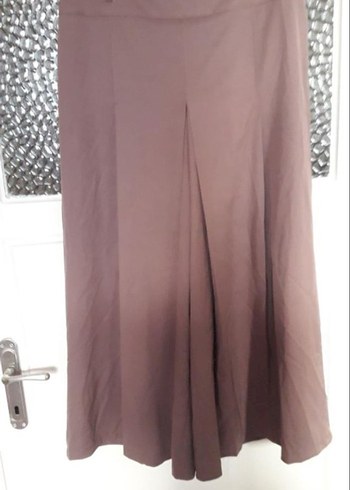 42 Beden kahverengi Renk vizon Drapeli Uzun Kadın Pantalon Etek