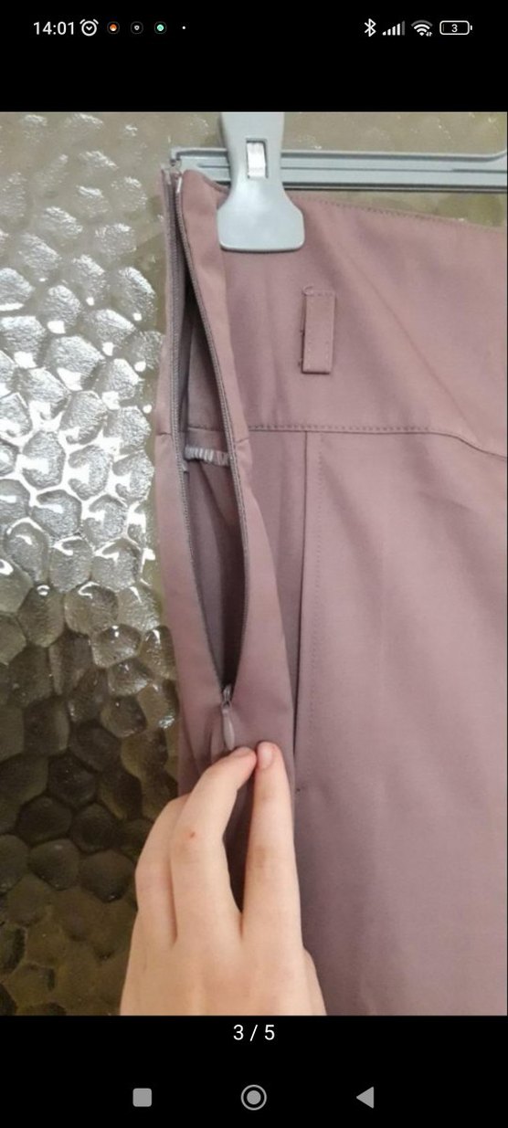 vizon Drapeli Uzun Kadın Pantalon Etek - Görsel 3