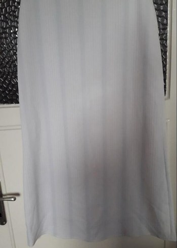 42 Beden mavi Pilili Beyaz Uzun Kadın Etek