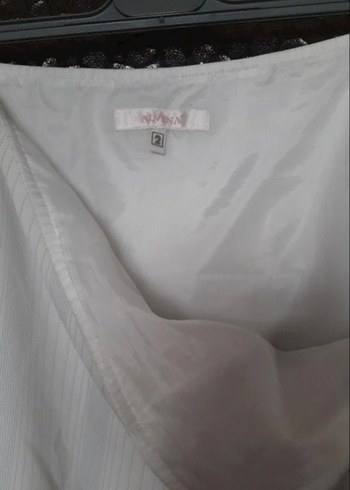 mavi Pilili Beyaz Uzun Kadın Etek - Görsel 5