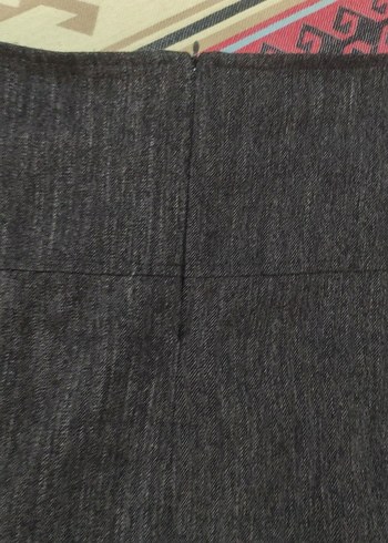 Gri siyah dokuma görünümlü kışlık Uzun Etek - Görsel 6