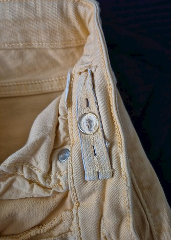 Bej Kız çocuk Kot Pantolon, Kemerli, Günlük - Görsel 4