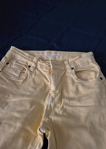 Bej Kız çocuk Kot Pantolon, Kemerli, Günlük - Görsel 2