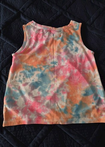 Kız Çocuk Çok Renkli Bağlama Desenli Askısız Tişört - Görsel 3