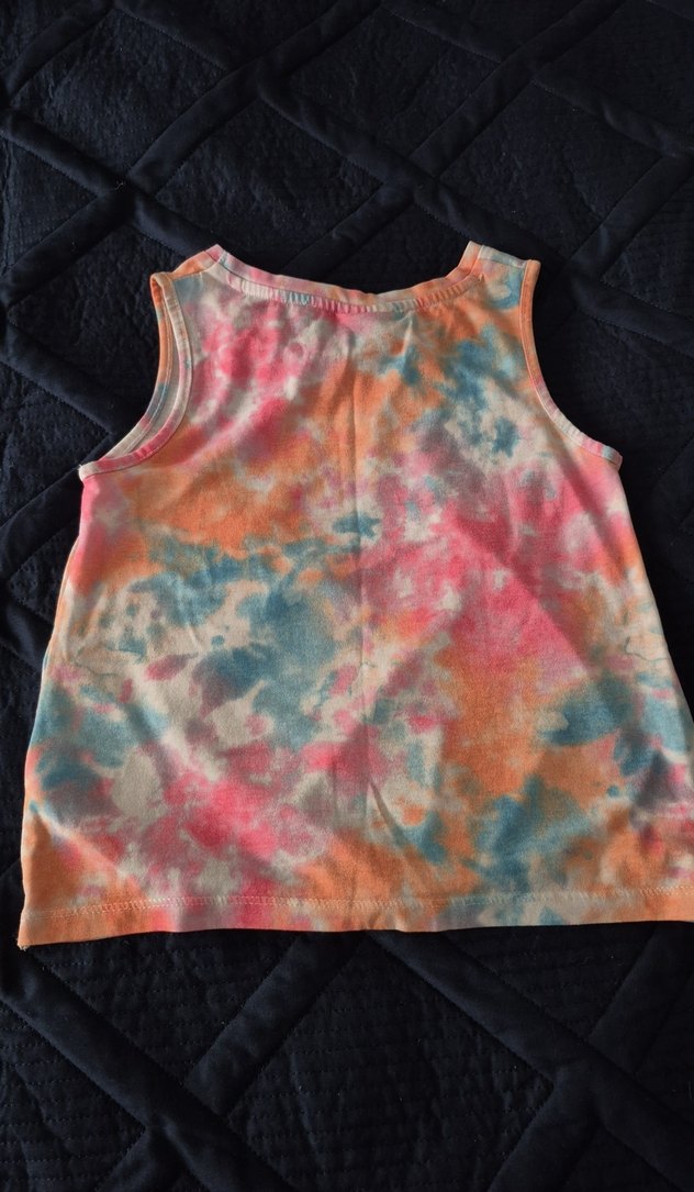 Kız Çocuk Çok Renkli Bağlama Desenli Askısız Tişört - Görsel 3