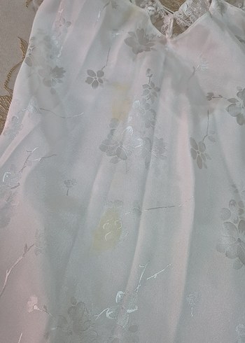 Nakışlı Bohem Uzun Beyaz Kadın Sabahlık - Görsel 8