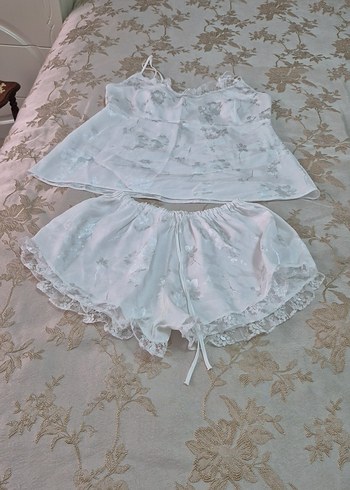 Nakışlı Bohem Uzun Beyaz Kadın Sabahlık - Görsel 9