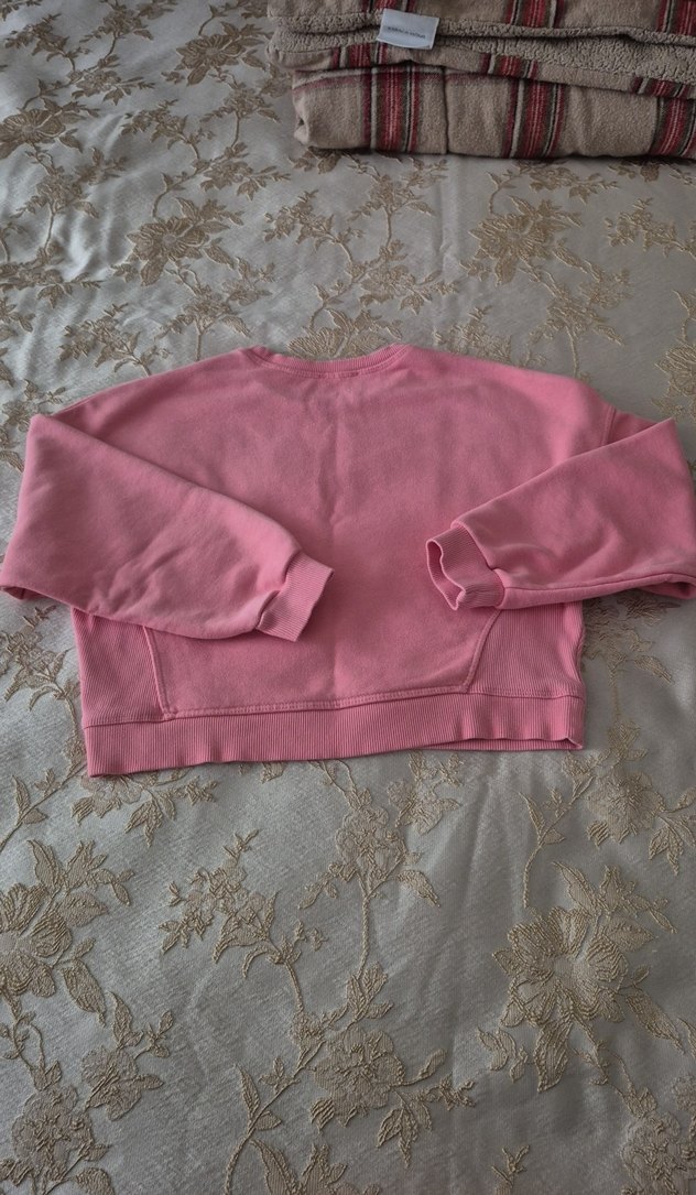 Pembe Oversize kız çocuk sivitşört - Görsel 5