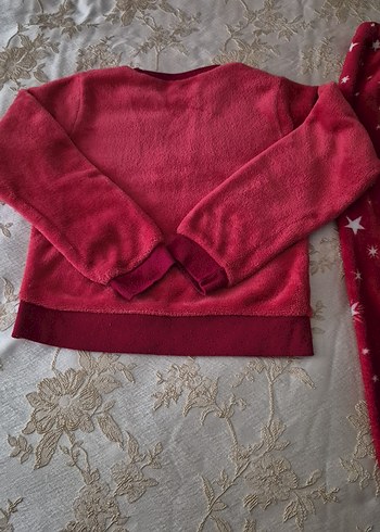 Kızlar için Kırmızı Yıldız Desenli Sweatpant - Görsel 6