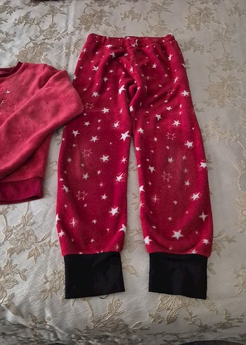 Kızlar için Kırmızı Yıldız Desenli Sweatpant - Görsel 2