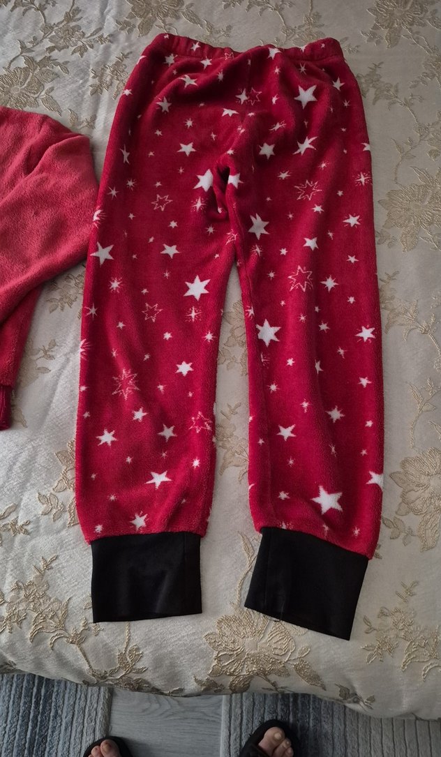 Kızlar için Kırmızı Yıldız Desenli Sweatpant - Görsel 5