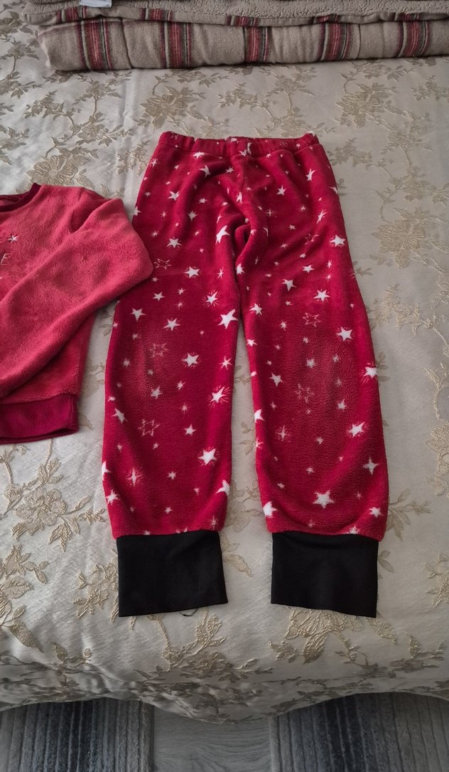 Kızlar için Kırmızı Yıldız Desenli Sweatpant - Görsel 2