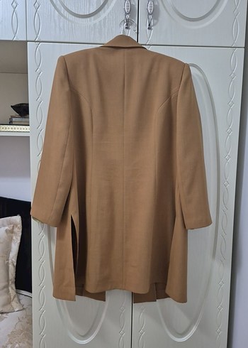 Düğmeli Bej Kadın Blazer Ceket - Görsel 5