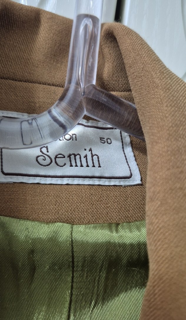 Düğmeli Bej Kadın Blazer Ceket - Görsel 3