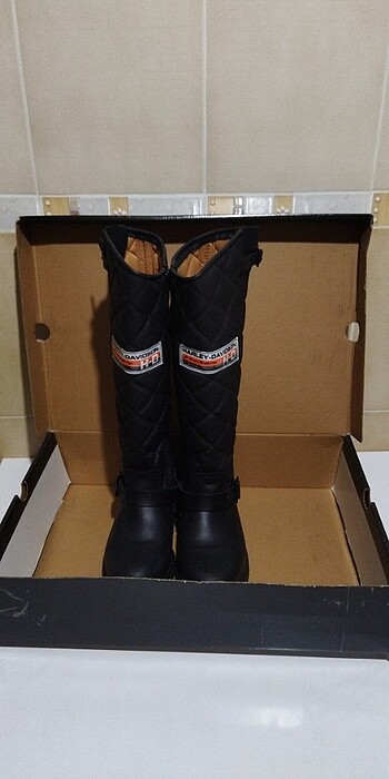 Bayan Harley Davidson çizme  - Görsel 6