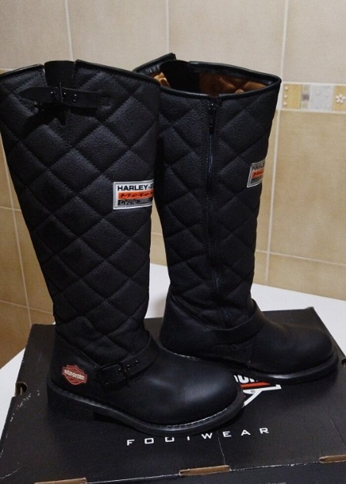 Bayan Harley Davidson çizme  - Görsel 2