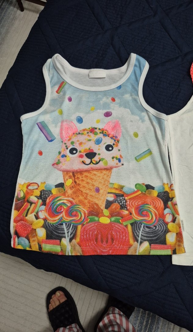 kız çocuk  ipli japene kollu tişört - Görsel 2