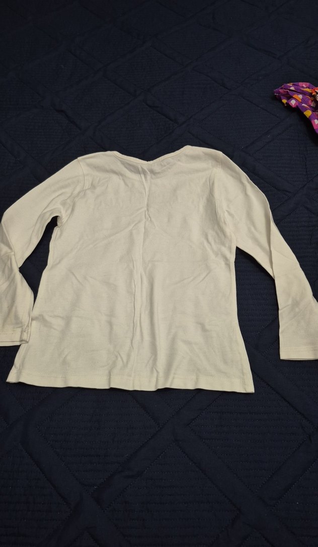 Beyaz Uzun Kollu Çocuk tişört - Görsel 4