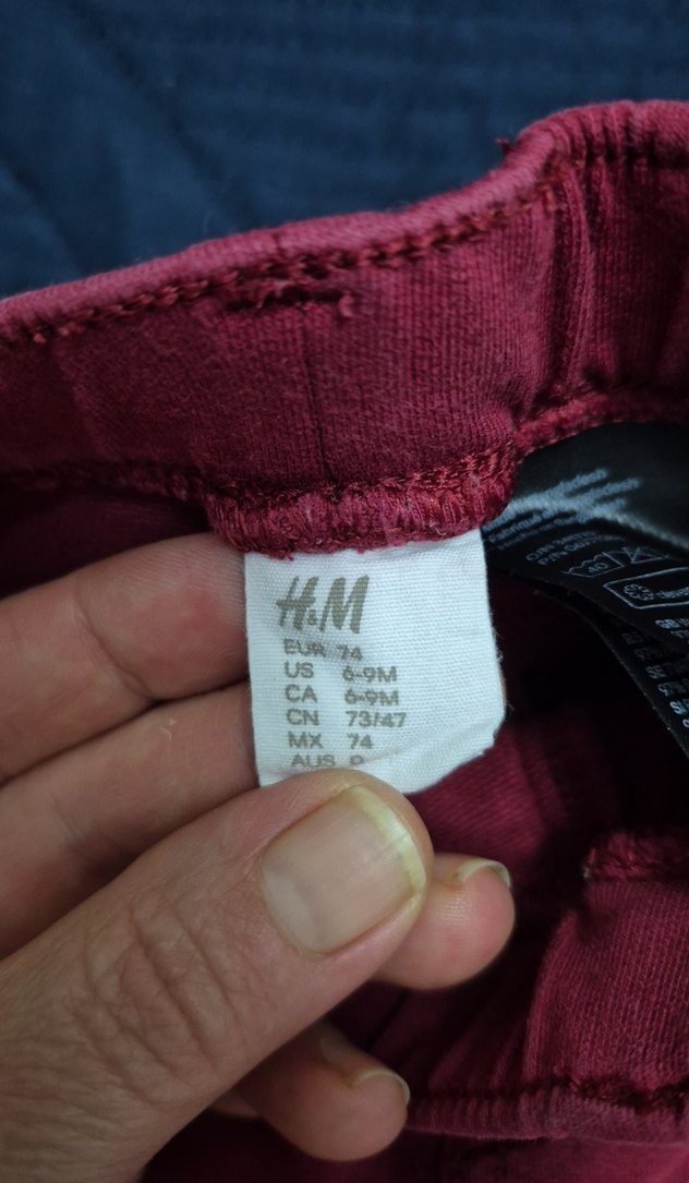bordo renkli kız Çocuk Dar Kesim Denim Pantolon - Görsel 2
