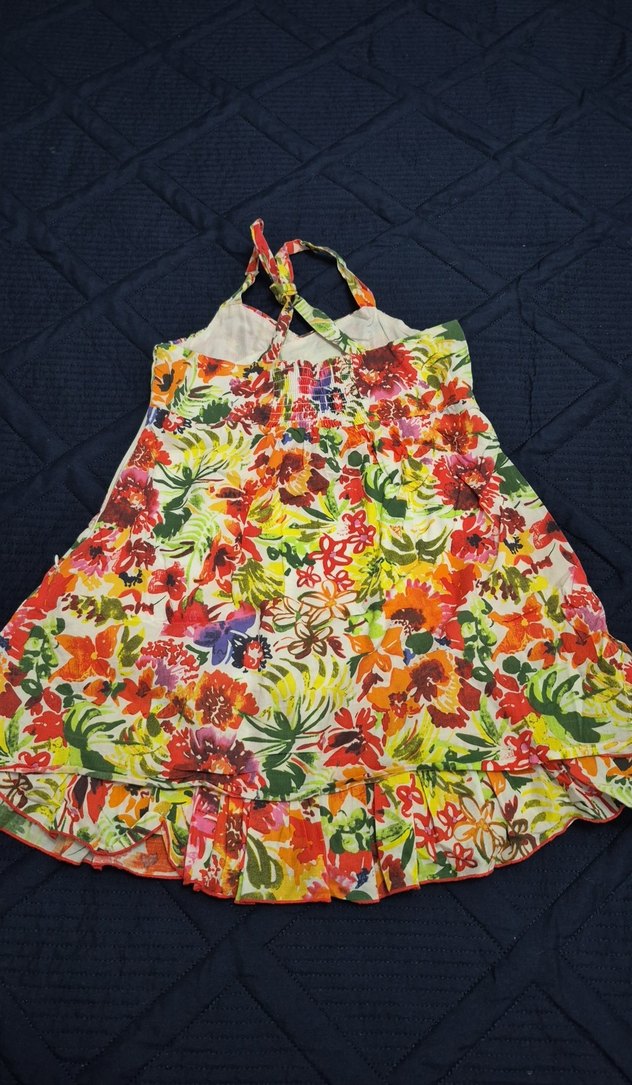 Çiçek Desenli Bohem Kız Elbisesi - Görsel 4