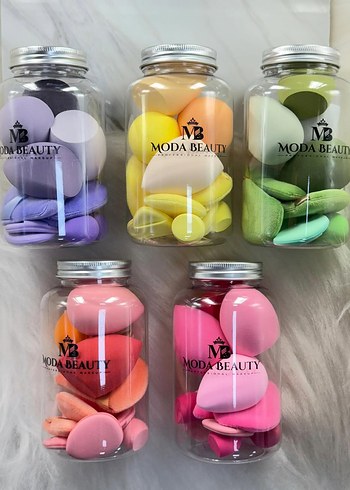 Renkli Makyaj Süngeri Seti 5'li Moda Beauty