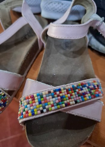 Boncuk İşlemeli Bohem Kız Sandalet - Görsel 7