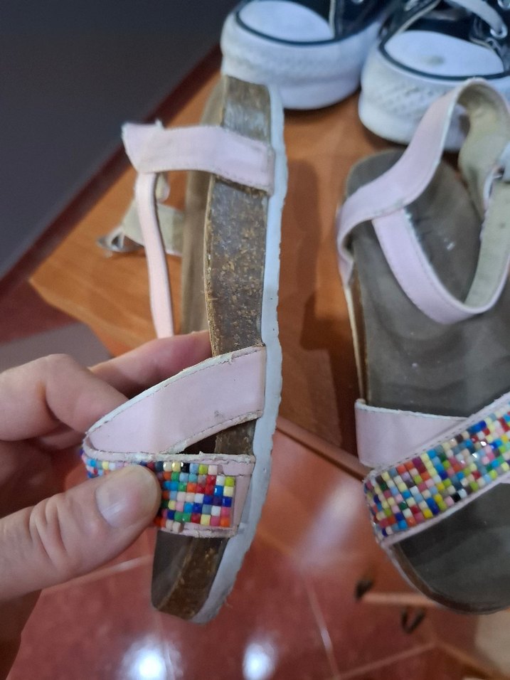 Boncuk İşlemeli Bohem Kız Sandalet - Görsel 4