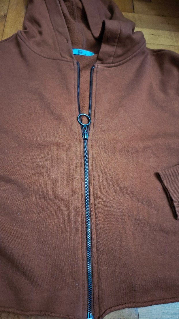 Kadın Kahverengi Fermuarlı Sweatshirt - Görsel 5