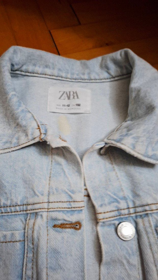 Mavi Düğmeli Midi Denim Ceket 11_12 yaş - Görsel 5