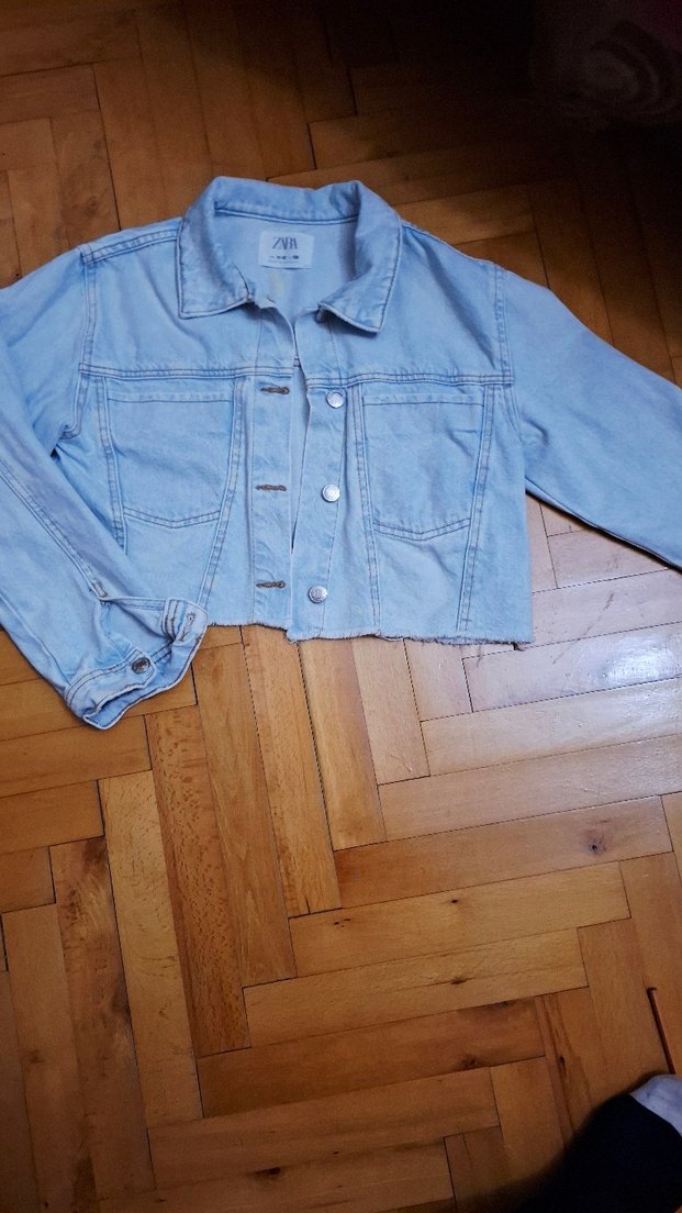 Mavi Düğmeli Midi Denim Ceket 11_12 yaş - Görsel 2