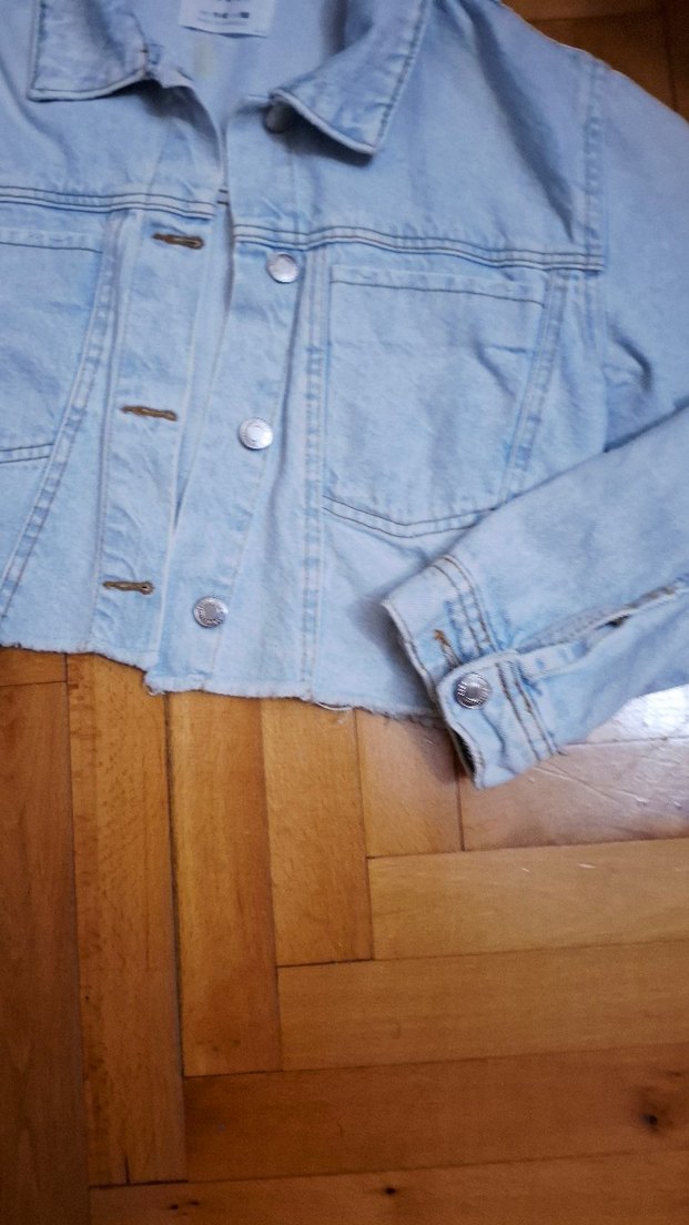 Mavi Düğmeli Midi Denim Ceket 11_12 yaş - Görsel 3