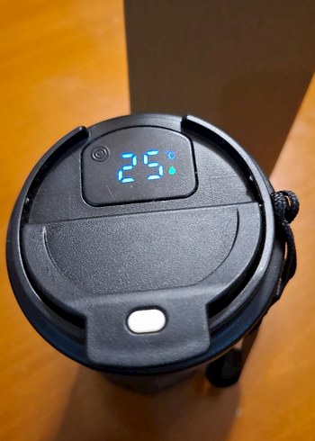 Siyah Seyahat Termosu Isı göstergeli - Görsel 3