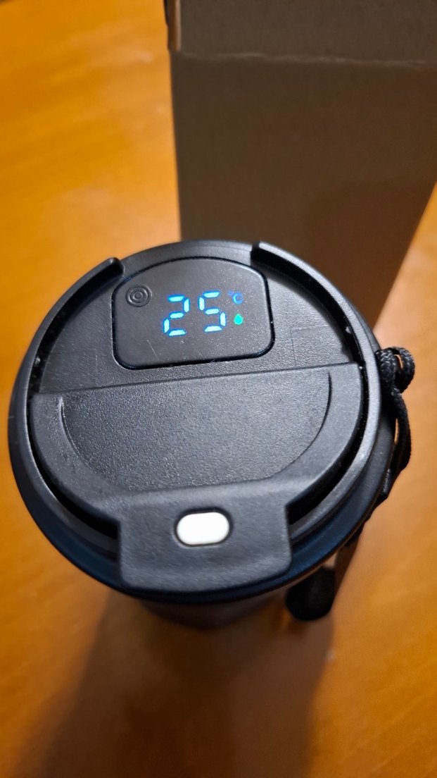 Siyah Seyahat Termosu Isı göstergeli - Görsel 3