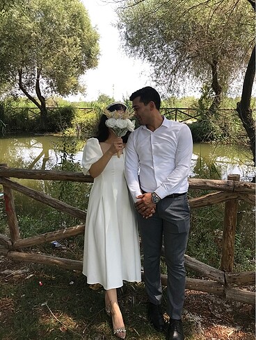 Zara Beyaz elbise