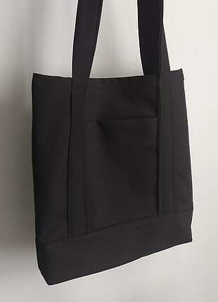 Siyah kanvas çanta