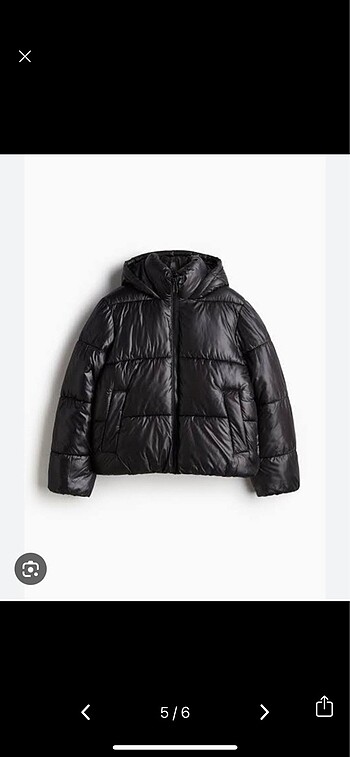 m Beden siyah Renk H&M şişme mont