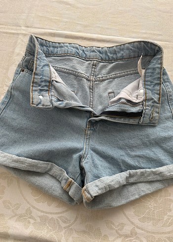 Düğmeli Loose Fit Mini Denim Şort - Görsel 5